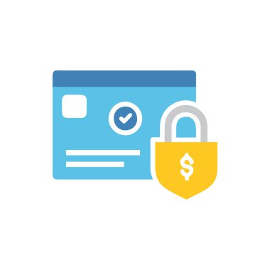 güvenli vektör düz renk simgesi