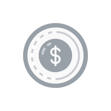 Beyaz arka planda izole edilmiş bir dolar simgesi. Dolar sembolü. İnternet siten için. Logo, uygulama, ui. vektör illüstrasyonu