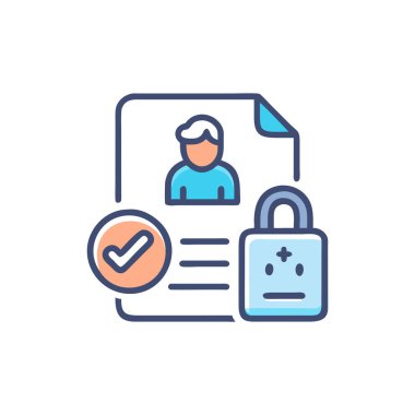 Kişisel Güvenlik vektör simgesi