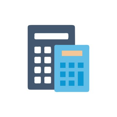 hesap makinesi ve hesap makinesi simgesi, vektör tasarımı