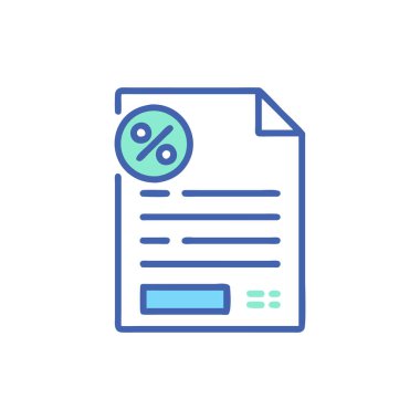 Pano ve belge simgesi, vektör illüstrasyonu