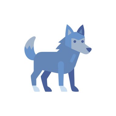 Köpek simgesi, düz stil