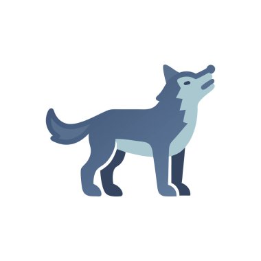 Husky dog logo vektör tasarım şablonu