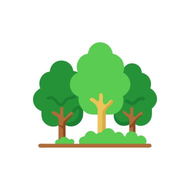 ağaç düz renk vektörü simgesi