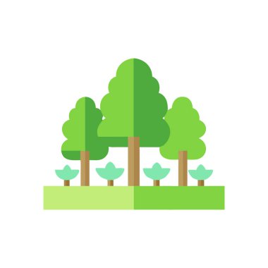 Web ve mobil uygulama tasarımınız için beyaz arkaplan üzerinde ağaç simgesi çizimi