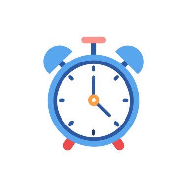 Alarm vektörü düz renk simgesi