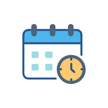 Takvim simgesi vektörü. İnce çizgi işareti. İzole edilmiş kontür sembolü gösterimi