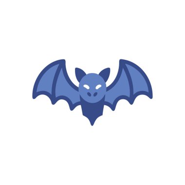 Yarasa simgesi vektörü. İnce çizgi işareti. izole edilmiş sınır sembolü çizimi