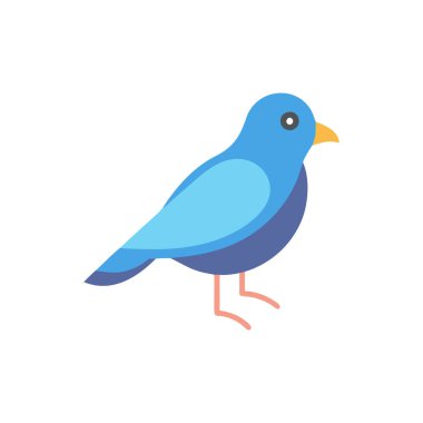 kuş yassı vektör çizimi