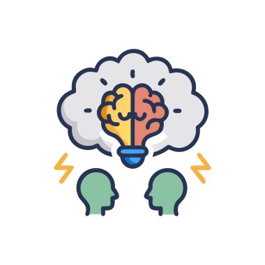 Dişliler ve beyin simgesi olan insan beyni