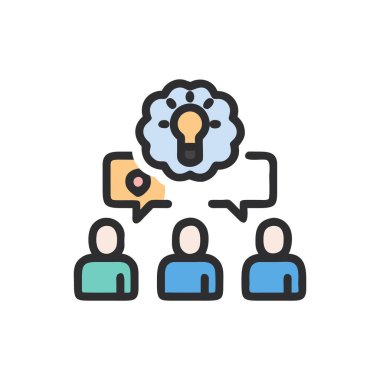 İş simgesi seti. vektör düz simgesi