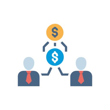 iş düz ikon vektör illüstrasyonu