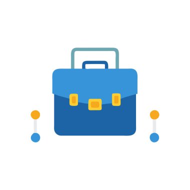 evrak çantası vektörü düz renk simgesi