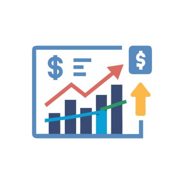 iş ve finans satırı vektör simgesi