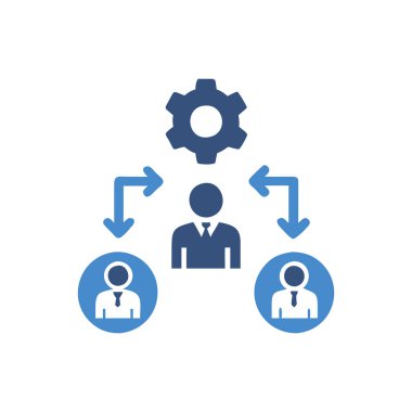 Takım çalışması vektör simgesi. düz resimleme
