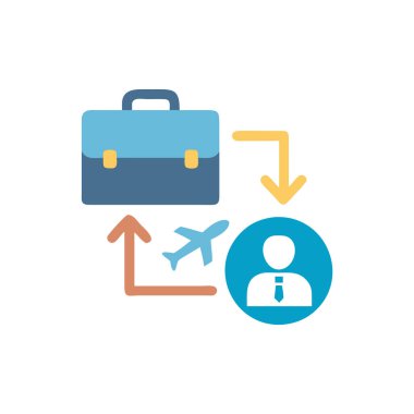 seyahat vektörü düz renk simgesi