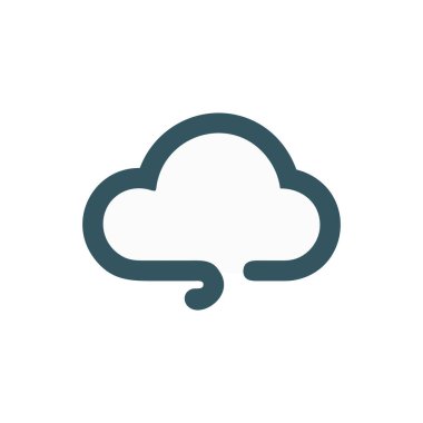 Web ve mobil uygulaması tasarım, bulut logo kavramı için beyaz arka plan üzerinde izole bulut simge vektör