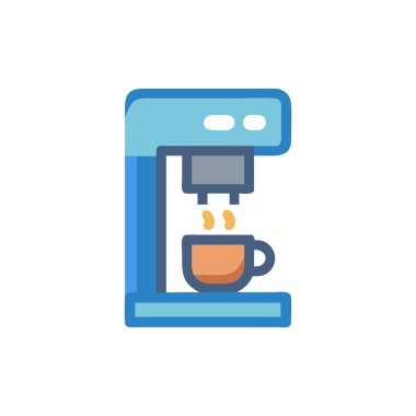 kahve makinesi simgesi biçiminde doldurulmuş ana hatlar