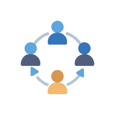 ağ vektörü renk çizgisi simgesi