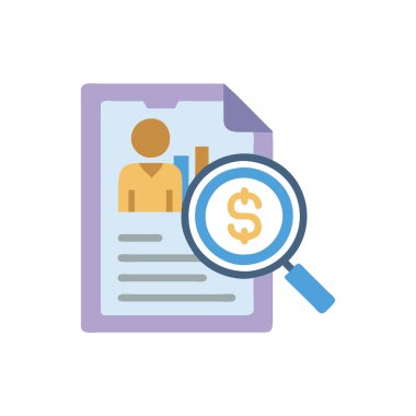 para düz simgesi, vektör illüstrasyonu