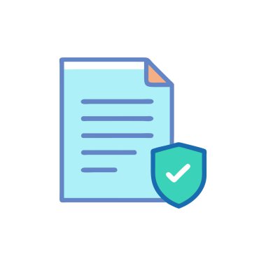 Vektör olarak onaylanmış belge simgesi. logotype