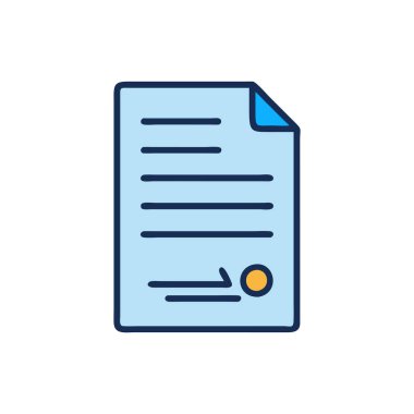 Vektör içinde belge simgesi. Logotype