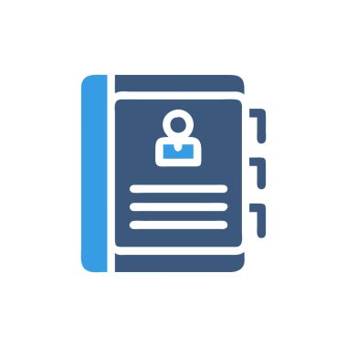 Kimlik kartı simgesi. vektör illüstrasyonu