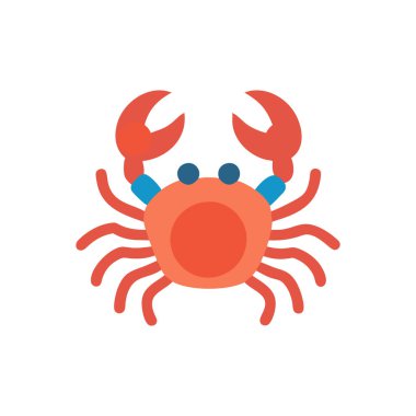 Şeffaf arkaplanda yengeç vektör çizimi. Birinci kalite semboller. Konsept ve grafik tasarımı için vuruş simgesi.