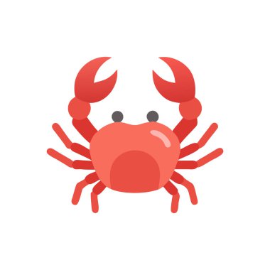 Yengeç ikonu vektörü. Web sitenizin tasarımı ve logosu için izole illüstrasyon işareti