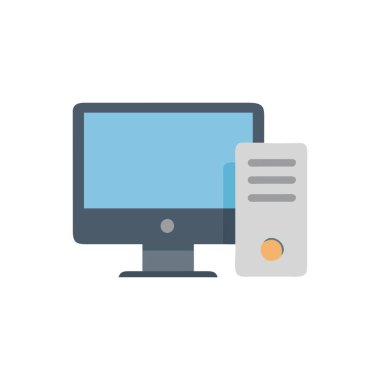 Bilgisayar vektör düz simgesi