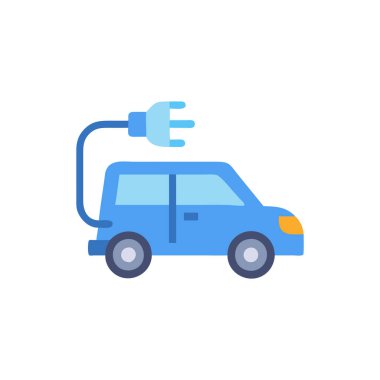 araba elektrik prizi simgesi düz biçimli