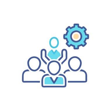 takım toplantı vektör çizgisi simgesi.