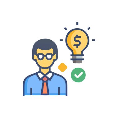 Vektör içinde fikir simgesi. Logotype