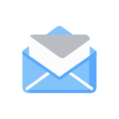 e-posta vektörü düz renk simgesi