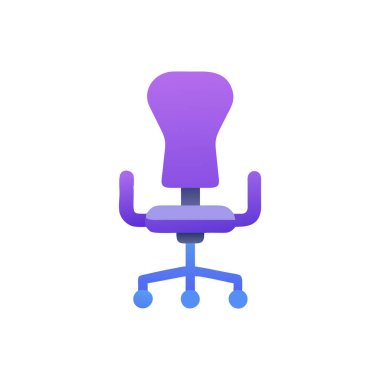 Sandalye vektör illüstrasyonlu ofis masası