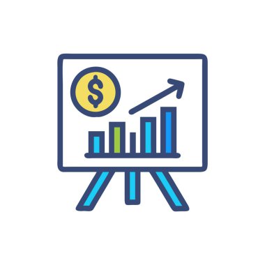 İş Büyüme Vektörü Simgesi Tasarım İllüstrasyonu