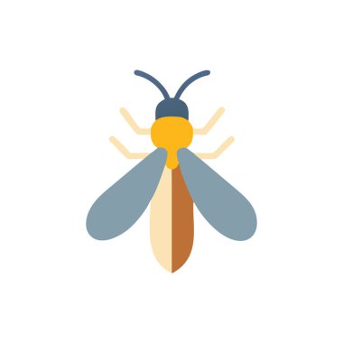 Arı simgesi. Vektör çizim.