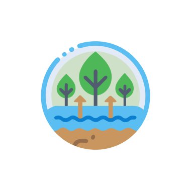 Doğa simgesinin vektör illüstrasyonu