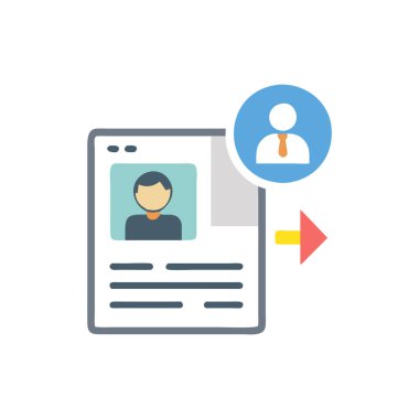 id vektör düz simgesi