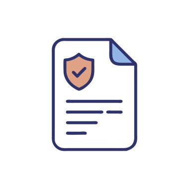 işaret vektör tasarımı ile belge ve kalkan