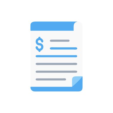 kağıt Bill düz vektör simgesi