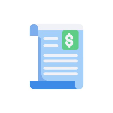 Dolar işareti düz simgesi. Dolar sembolü. vektör izole çizimi.