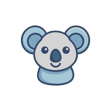 Koala ikon vektörü. izole edilmiş sınır sembolü çizimi