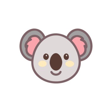 Koala hayvan çizgi film tasarım vektör çizimi
