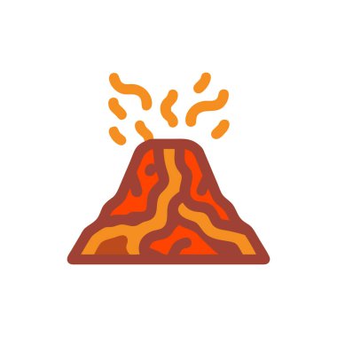 Volkan patlama ikonu. vektör illüstrasyonu