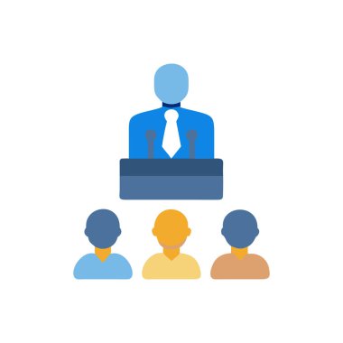 İş konferansının vektör simgesi konsepti