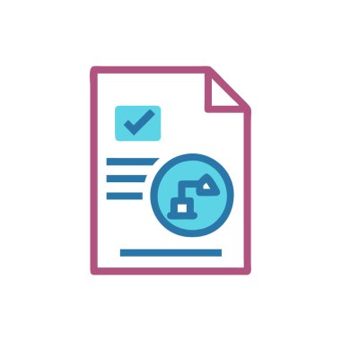 Belge simgesi vektör illüstrasyon tasarımlı pano