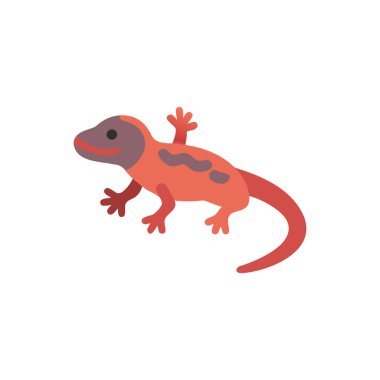 Kertenkele ikon vektör illüstrasyonunun düz tasarımı