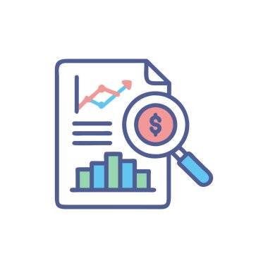 analiz vektörü düz renk simgesi