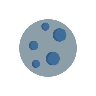 Ay vektörü düz renk simgesi